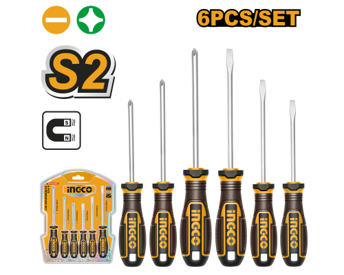 Набор отверток INGCO INDUSTRIAL 6 шт. HKSDS0628