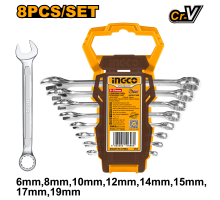 Набор комбинированных гаечных ключей INGCO INDUSTRIAL 6-19 мм 8 шт. HKSPA1088