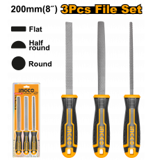 Набор рашпилей INGCO INDUSTRIAL 200 мм 3 шт. HKTFW0308