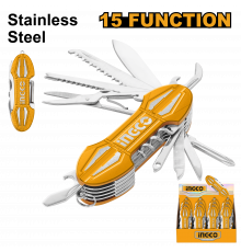 Нож складной многофункциональный (мультитул) INGCO 15 в 1 HMFK8158