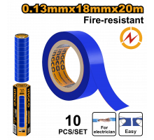 Изолента синяя ПВХ INGCO HPET1010