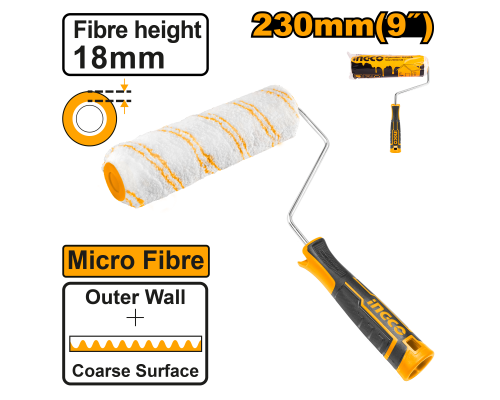 Валик малярный INGCO INDUSTRIAL 18x230 мм HRHT042302D