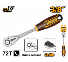 Ключ трещоточный INGCO INDUSTRIAL 3/8" HRTH0838