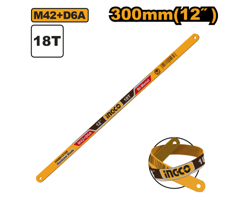 Полотно ножовочное по металлу INGCO INDUSTRIAL 18T 300 мм HSBB12186