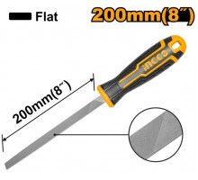 Напильник слесарный плоский INGCO INDUSTRIAL 200 мм HSFF088P