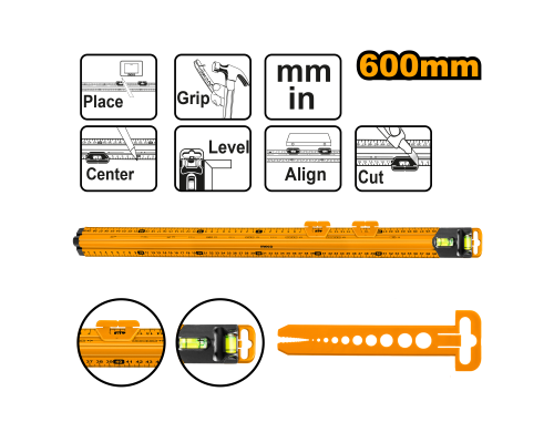 Линейка измерительный центр INGCO 600 мм HSR36003