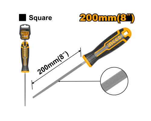 Напильник слесарный квадратный INGCO INDUSTRIAL HSSF088