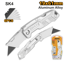 Нож трапециевидный универсальный складной INGCO HUK6236