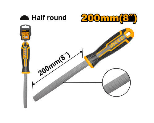 Рашпиль полукруглый INGCO INDUSTRIAL 200 мм HWHF088