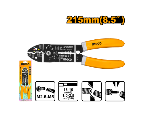 Стриппер многофункциональный для снятия изоляции INGCO 0,75-6 мм HWSP851