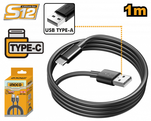 Кабель для зарядки USB - Type-C INGCO 1 м IUCC01