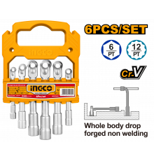 Набор Г-образных торцевых ключей INGCO INDUSTRIAL 7-14 мм 6 шт. LASWT0601