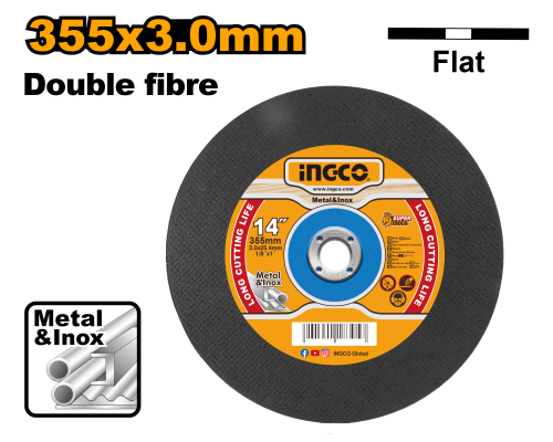 Круг отрезной по металлу INGCO 355x3,0x25.4 мм Metal MCD303551