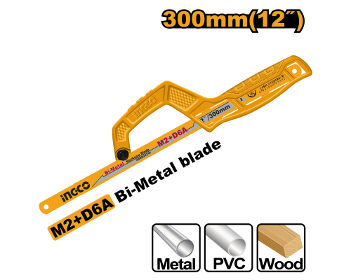 Ножовка мини по металлу INGCO 220 мм MHHF1504