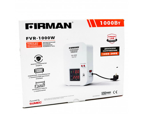 Стабилизатор напряжения настенный FIRMAN FVR-1000W