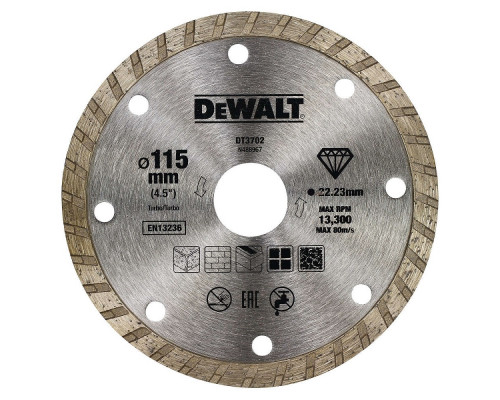 Алмазный круг Dewalt DT 3702, универсальный 115 x 22.2 мм