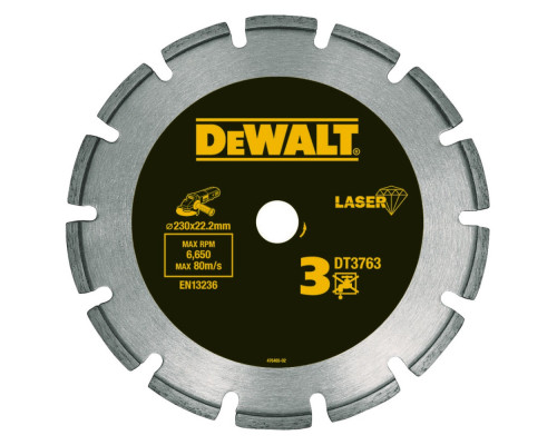 Алмазный круг Dewalt DT 3763, сегментный 230 x 22.2 мм