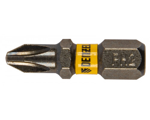 Набор бит PH2, 25 мм, сталь S2, шестигранный профиль, 10 шт Denzel 11652