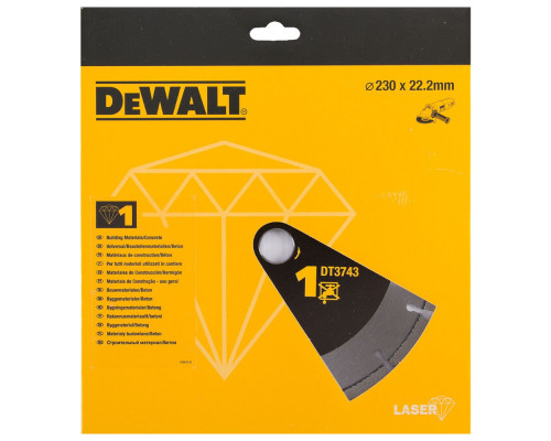 Алмазный круг Dewalt DT 3743, универсальный 230 x 22.2 мм