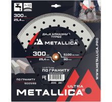Диск алмазный турбо METALLICA Ultra 300x25,4 мм по граниту 900598