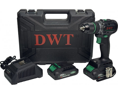 Бесщеточная аккумуляторная дрель-шуруповерт DWT ABSP-20 DNF-2 BMC