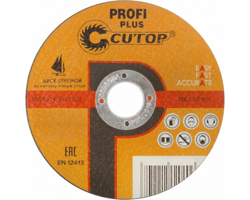 Диск абразивный Cutop Profi Plus 115х1,0х22,2 мм 50-412 Диск абразивный Cutop Profi Plus 115х1,0х22,2 мм 50-412