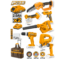Набор аккумуляторного инструмента INGCO 20 В 7 шт CKLI20216