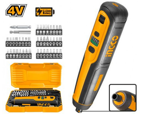 Аккумуляторная отвертка INGCO 4 В 4 Нм 1/4" CSDLI0403