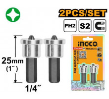 Набор бит с ограничителем глубины INGCO 25 мм 2 шт SDB91PH213