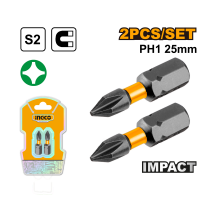 Набор ударных бит IMPACT INGCO INDUSTRIAL РН1х25 мм 2 шт SDBIM71PH125