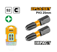 Набор ударных бит IMPACT INGCO INDUSTRIAL РН3х25 мм 2 шт SDBIM71PH325