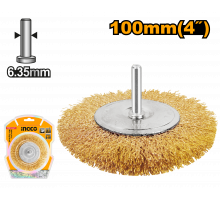 Щетка плоская проволочная для дрели INGCO 100 мм WB41001