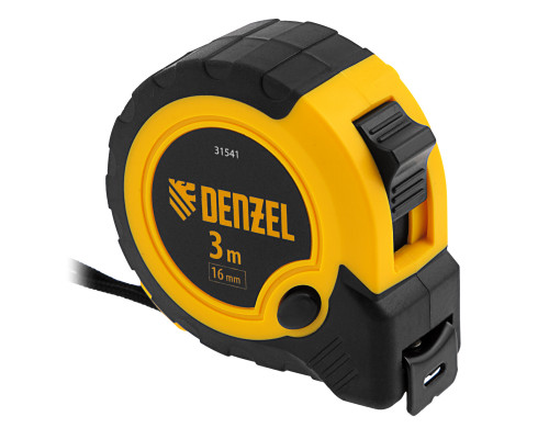 Рулетка 3 м х 16 мм, кнопка-пауза Denzel 31541