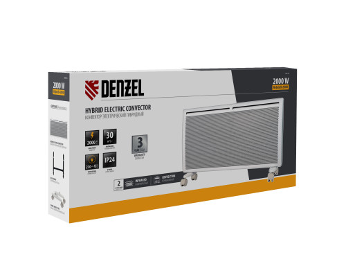 Конвектор гибридный электрический, ИК нагреватель Denzel HybridX-2000  98120