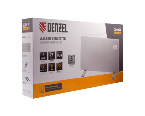 Конвектор электрический, Wi-Fi, тачскрин, цифровой термостат Denzel OptiPrime-2000 98123