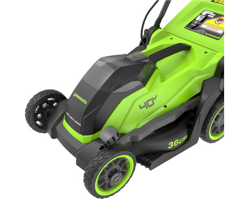 Газонокосилка аккумуляторная Greenworks GD40LM361, 40V, без АКБ и ЗУ 2520807 Газонокосилка аккумуляторная Greenworks GD40LM361, 40V, без АКБ и ЗУ 2520807