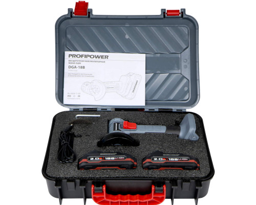 Аккумуляторная бесщеточная МИНИ УШМ PROFIPOWER DGA-18B E0240