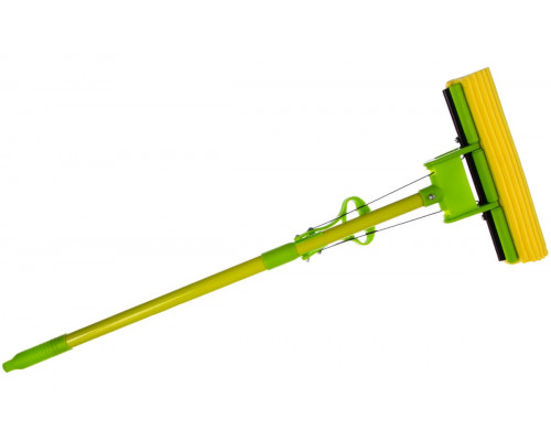 Швабра отжимная 115 см, губка PVA 27 x 5.5 x 6 см, телескопическая рукоятка, зеленая Elfe 93518