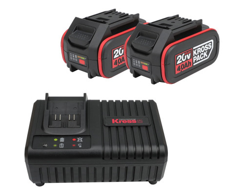 Комплект KAD21: 2 аккумулятора 4 Ач 20V и зарядное устройство 6А
