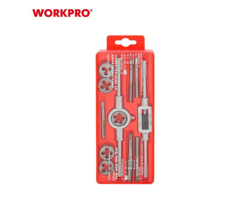 Набор метчиков и плашек WORKPRO 12 предметов WP309009