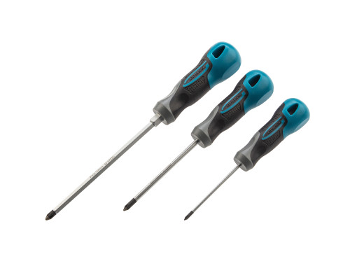 Набор отверток PH, 3 шт, S2, трехкомпонентная рукоятка Gross 12166