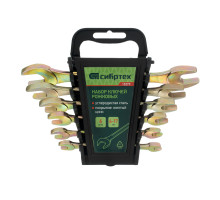 Набор ключей рожковых 6-17 мм, 6 шт, желтый цинк Сибртех 15279