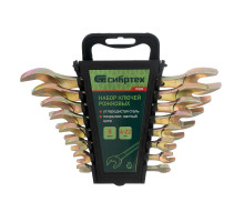 Набор ключей рожковых 6-22 мм, 8 шт, желтый цинк Сибртех 15280