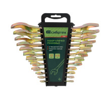 Набор ключей рожковых 6-32 мм, 12 шт, желтый цинк Сибртех 15281