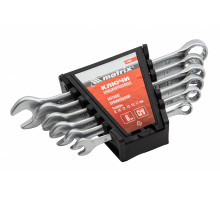 Набор ключей комбинированных, 8-17 мм, 6 шт, CrV, матовый хром Matrix 15404