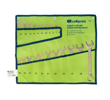 Набор ключей комбинированный 6-32 мм, 22 шт, желтый цинк Сибртех 15444