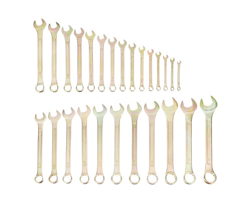 Набор ключей комбинированный 6-32 мм, 26 шт, желтый цинк Сибртех 15445