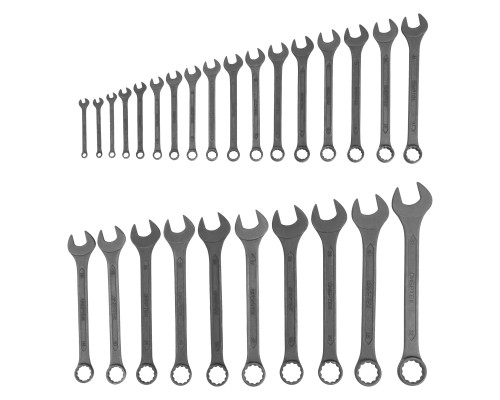 Набор ключей комбинированных, 5,5 - 32 мм, 27 шт., CrV, фосфатированные Сибртех 15481