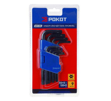 Набор ключей РОКОТ TORX-профиль, 50x3 мм-125x9 мм, 9 предметов 633-024