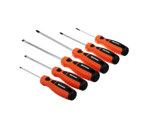 Набор 6 отверток ЕРМАК PH2x150, SL6x150, PH1x100, SL5x100, PH0x75, SL3x75 651-237